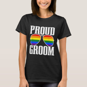 Lgbtq Wedding - Gay Pride Flag - Groom Squad - Pro T-Shirt