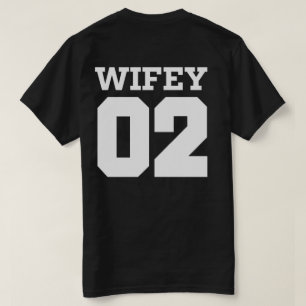 LGBTQ Wifey 02 Jersey Bride Lesbian Wedding T-Shirt