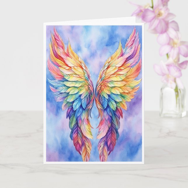 LGBTQ wings on a card (Orchid)