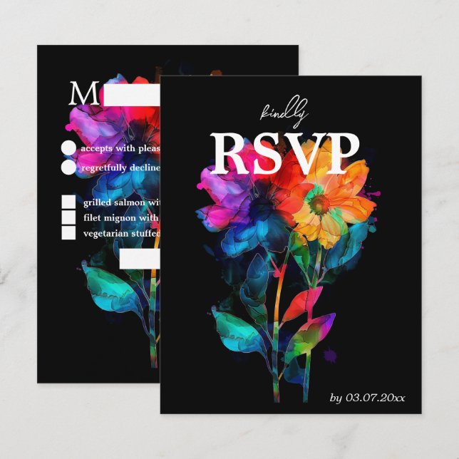 🌈 LGBTQ With menu and QR code Petals & Pride  (Front/Back)