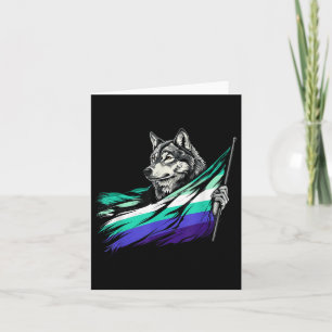 Lgbtq Wolf Gay Male Flag Mlm Pride Lgbt Mlm Flag  Card