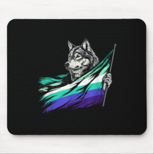 Lgbtq Wolf Gay Male Flag Mlm Pride Lgbt Mlm Flag Mouse Pad