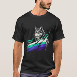 Lgbtq Wolf Gay Male Flag Mlm Pride Lgbt Mlm Flag  T-Shirt