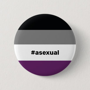 LGBTQI+ Asexual Pride Flag 6 Cm Round Badge