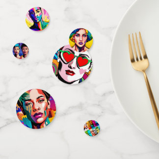 LGBTQI faces Confetti