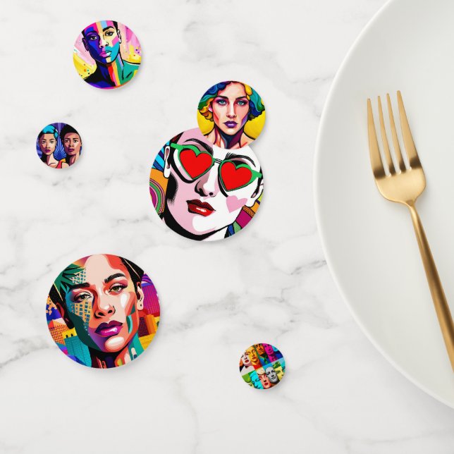 LGBTQI faces Confetti (Group)