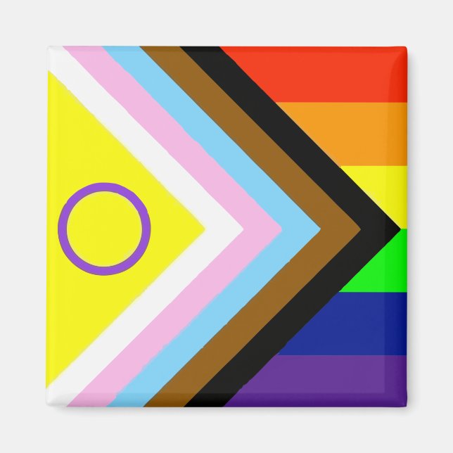 LGBTQI PRIDE FLAG  TOTE BAG MAGNET (Front)