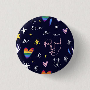 LGBTQI PRIDE TRANS GAY LESBIAN 3 CM ROUND BADGE