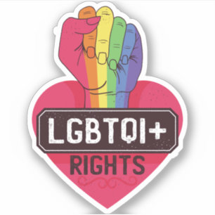 LGBTQI Rights Rainbow Flag Fist Pride March