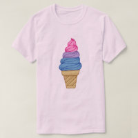 LGBTQIA+ Bisexual Pride Soft Serve Ice Cream Cone