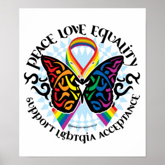 LGBTQIA Butterfly Tribal Poster