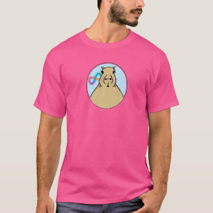 Lgbtqia+ Capybara In Neurodivergent Pride Rainbow T-Shirt