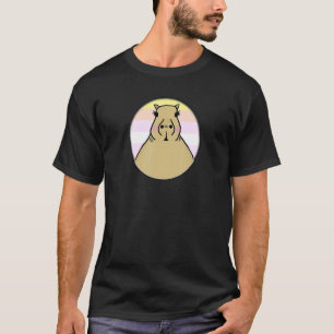 Lgbtqia+ Capybara In Pangender Pride Rainbow Circl T-Shirt