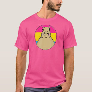 Lgbtqia+ Capybara In Pansexual Pride Rainbow Circl T-Shirt