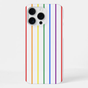 LGBTQIA Gay Pride 6 Stripe Rainbow Ticking Stripe iPhone 16 Pro Max Case