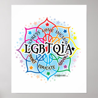 LGBTQIA Lotus Poster