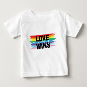 LGBTQIA Love Always Wins Rainbow Pride Cool Baby T-Shirt