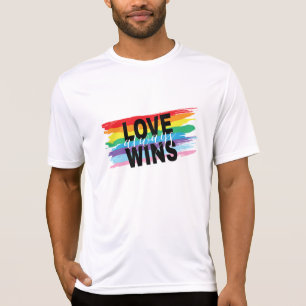 LGBTQIA Love Always Wins Rainbow Pride Cool  T-Shirt