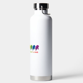 LGBTQIA+ Manatees just want a hug Water Bottle