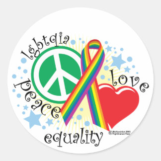 LGBTQIA PLE CLASSIC ROUND STICKER
