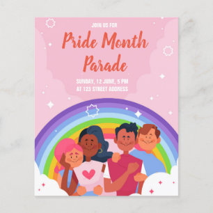 LGBTQIA Pride Month Parade Flyer