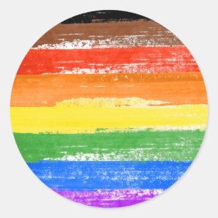 LGBTQIA+ Pride Paint Classic Round Sticker