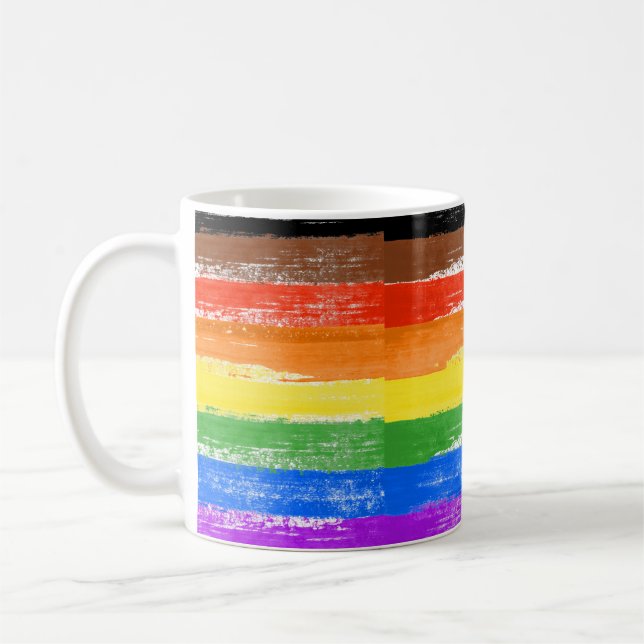 LGBTQIA+ Pride Paint Coffee Mug (Left)