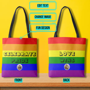 LGBTQIA+ Pride Rainbow Flag Tote Bag