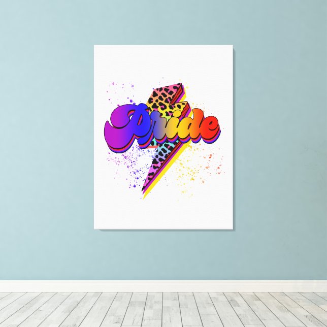 LGBTQIA+ Pride Support Awareness Canvas Print (Insitu(Wood Floor))