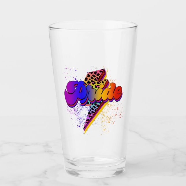 LGBTQIA+ Pride Support Awareness Glass (Front)