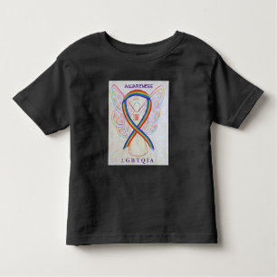 LGBTQIA Rainbow Awareness Ribbon Angel Shirt