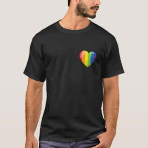 LGBTQIA+ Rainbow Heart Pride Gay Lesbian CSD Heart T-Shirt