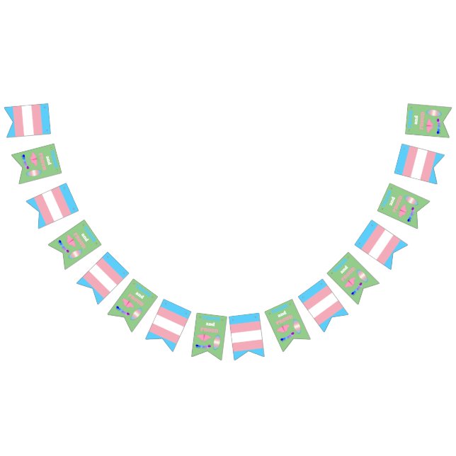 LGBTQIA Transgender Pride Caterpillar to Butterfly Bunting (All)