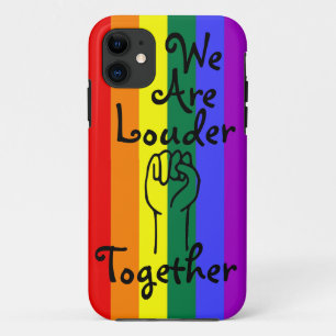 LGBTQIA+ We Are Louder Together Case-Mate iPhone Case