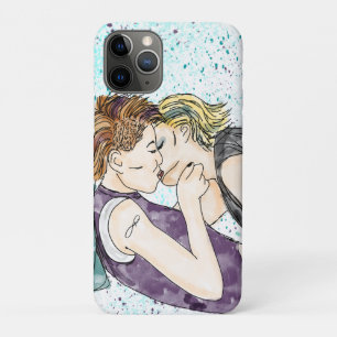 LGBTQIA+ Women Kissing Watercolor Art    Case-Mate iPhone Case