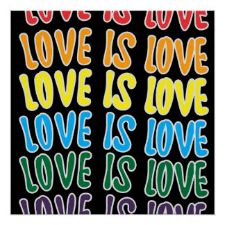 LgbtqLove is Love Typography Poster