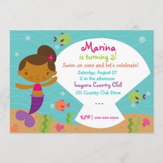 LGC The Merry Mermaid African American Invitation