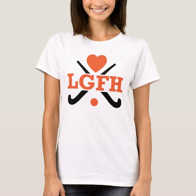 LGHS Field Hockey Heart burnout sheer tee (Front)