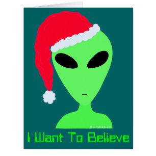 LGM Alien Believe In Christmas Geek Humour Funny