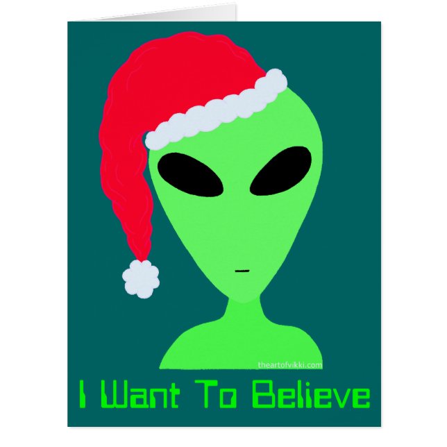 LGM Alien Believe In Christmas Geek Humour Funny (Front)