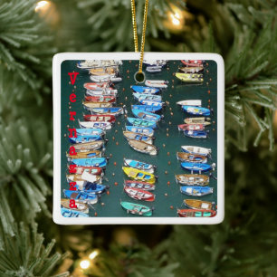 LGR016 VERNAZZA, Harbour, Cinque Terre, Ceramic Ornament