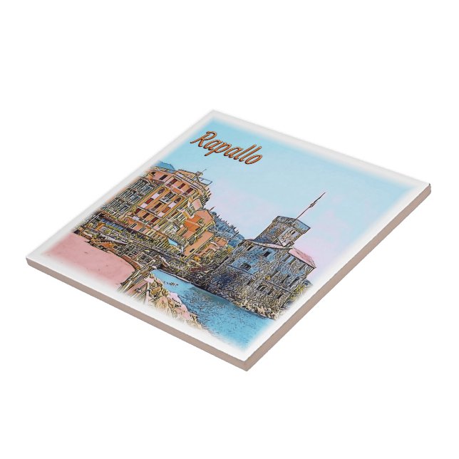 LGR038 RAPALLO, Castle, Liguria, Italy, Tile (Side)