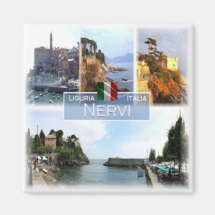 LGR042 NERVI, Mosaic, Liguria, Italy, Fridge Magnet