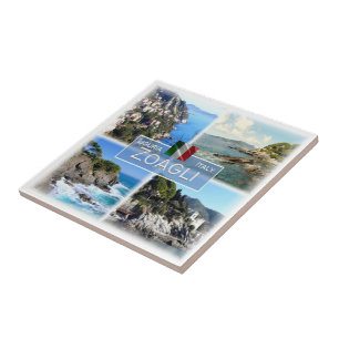 LGR053 ZOAGLI, Mosaic, Liguria, Italy, Tile