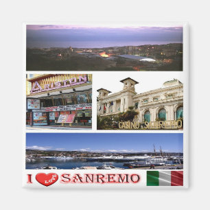 LGR071 SANREMO I Love - Mosaic - Italy - Fridge Magnet