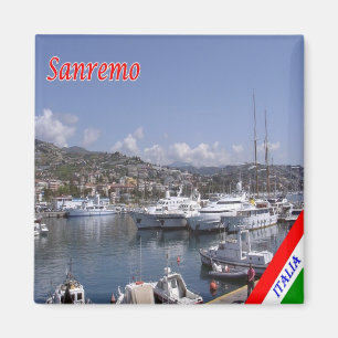 LGR081 SANREMO - Port - Liguria - Italy - Fridge Magnet