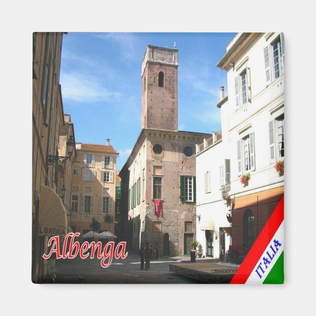 LGR099 ALBENGA, Liguria, Italy, Fridge Magnet (Front)