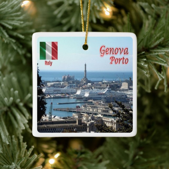 LGR150 GENOA PORT, Liguria, Italy, Ceramic Ornament (Tree)