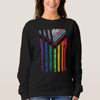 Lgtbiaq+ Pride Usa Flag Pride Month Sweatshirt