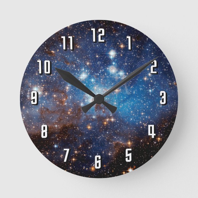 LH 95 Star Forming Region - Hubble Space Photo Round Clock (Front)